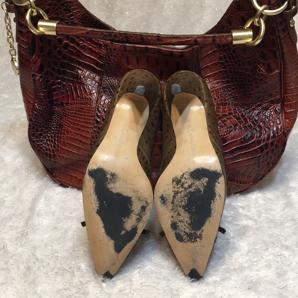 Anne Klein green shoe pointed toe  sz 8 - Picture 8 of 8